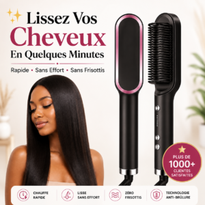 🔥 Peigne Électrique Chauffant Lissant