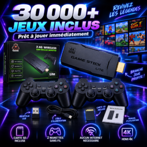 Console Gaming Rétro HDMI – 30 000 Jeux Inclus 🎮