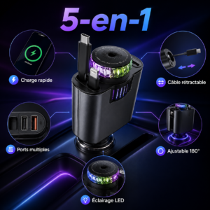 Chargeur Voiture Premium 5-en-1™